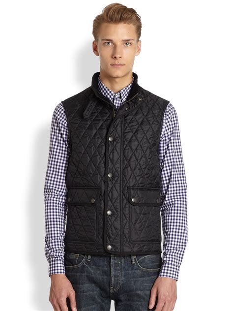 mens burberry vest